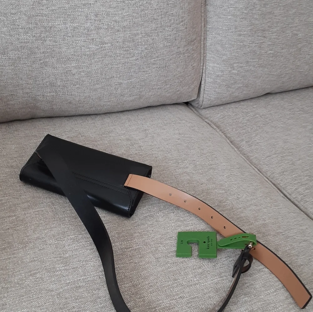 Kate Spade Black Leather Waist Bag